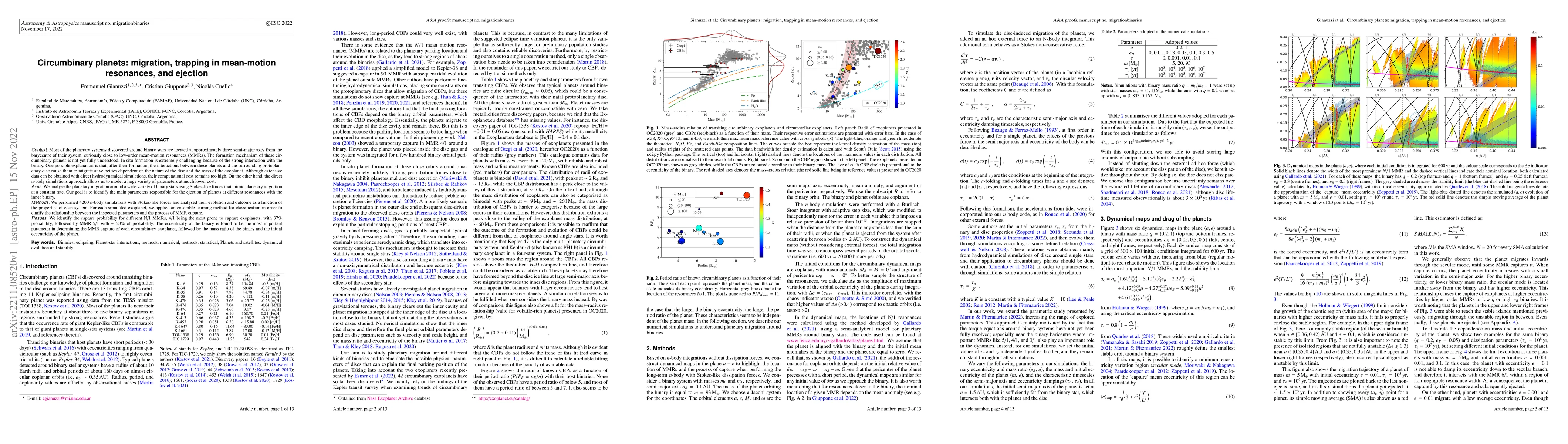 Thumbnail for Circumbinary planets: migration, trapping in mean-motion resonances, and
  ejection