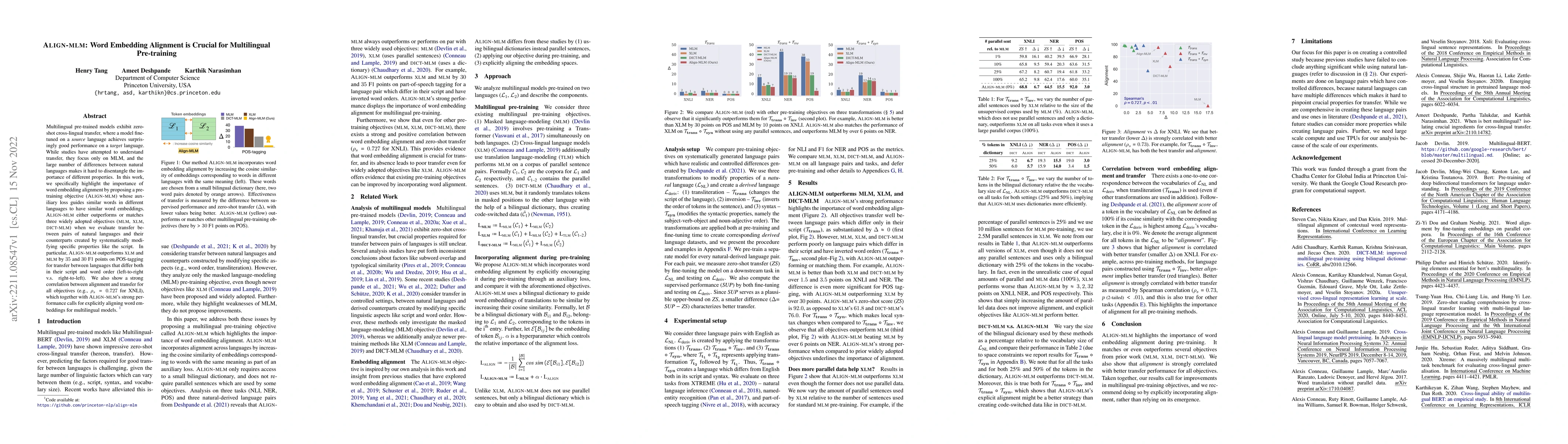 Thumbnail for ALIGN-MLM: Word Embedding Alignment is Crucial for Multilingual
  Pre-training