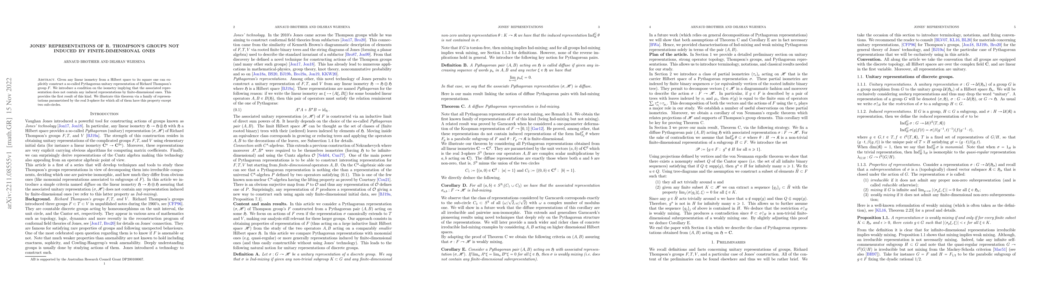 Thumbnail for Jones' representations of R. Thompson's groups not induced by
  finite-dimensional ones
