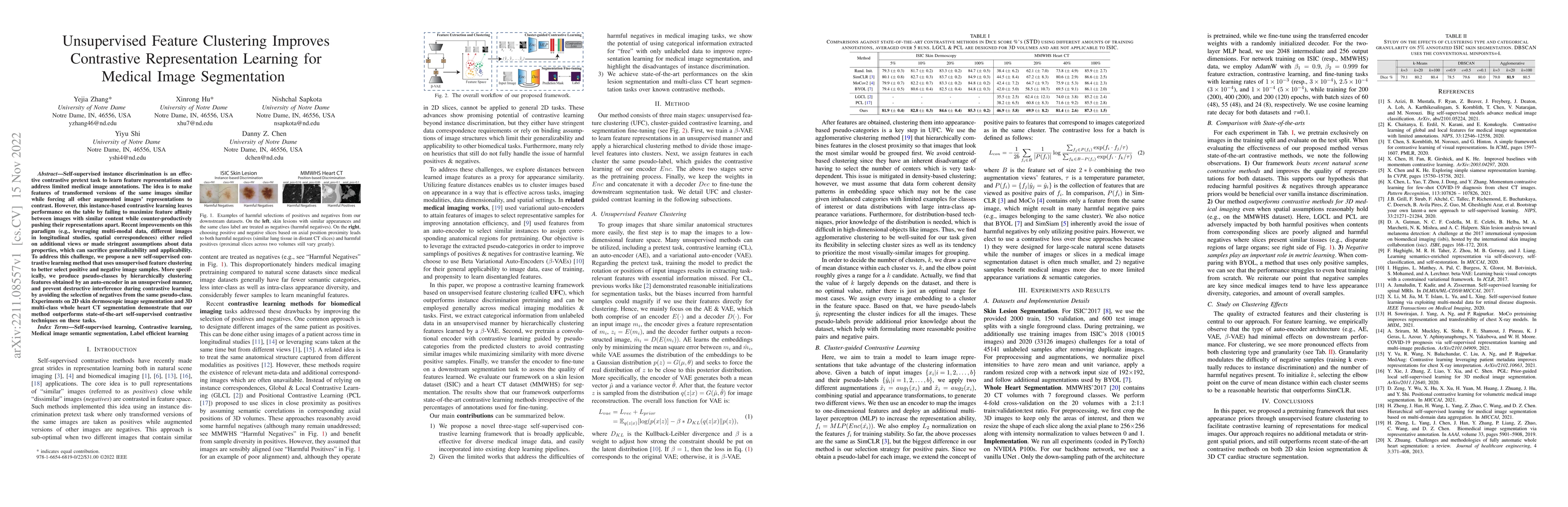 Thumbnail for Unsupervised Feature Clustering Improves Contrastive Representation
  Learning for Medical Image Segmentation