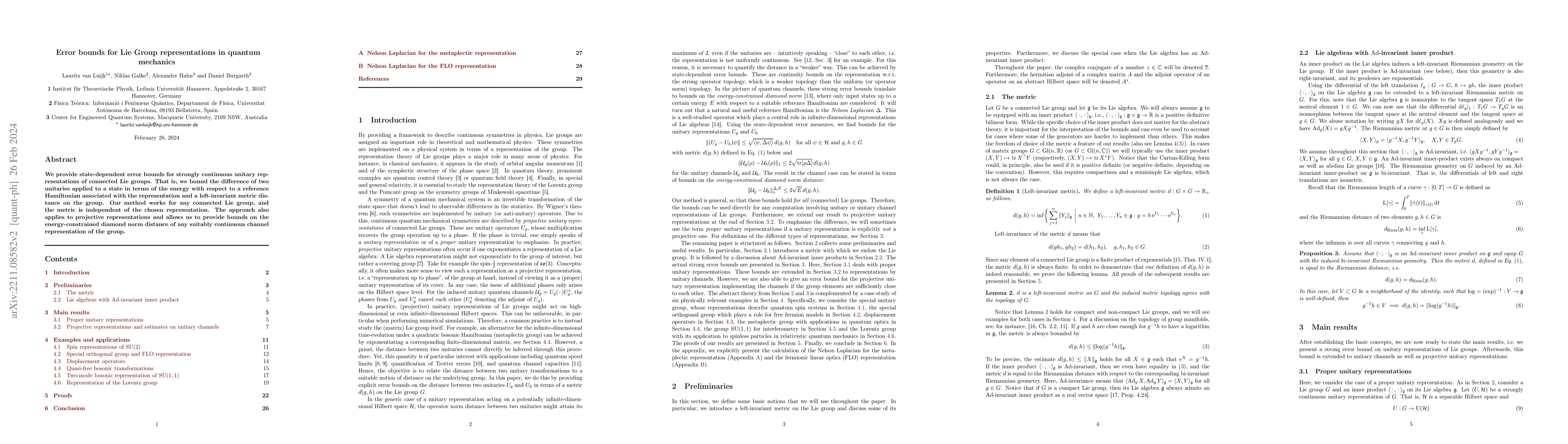 Thumbnail for Error bounds for Lie Group representations in quantum mechanics