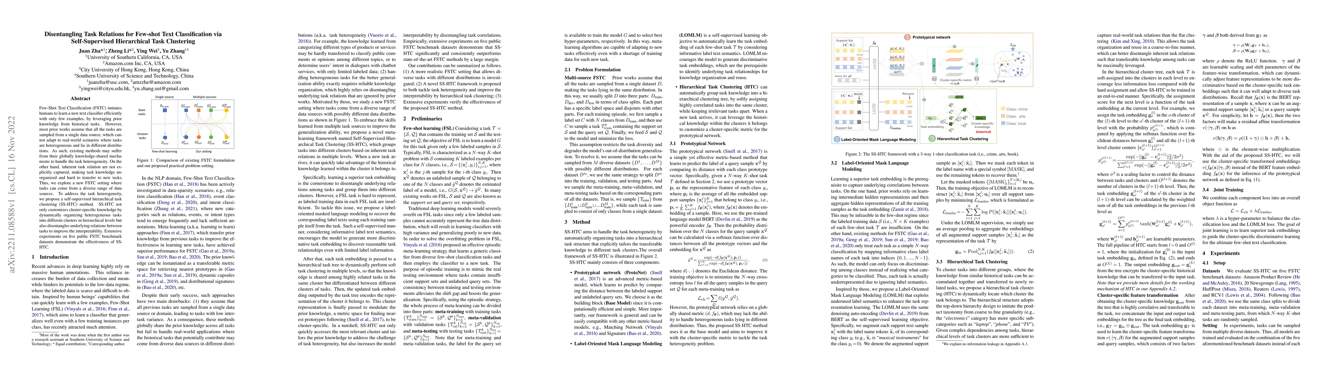 Thumbnail for Disentangling Task Relations for Few-shot Text Classification via
  Self-Supervised Hierarchical Task Clustering