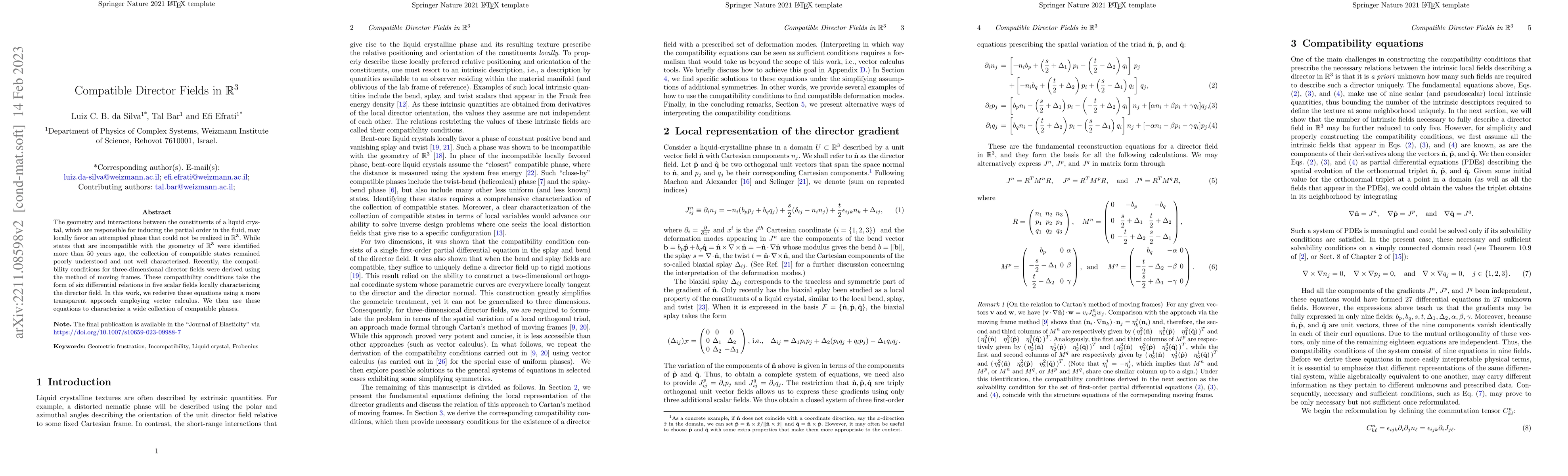 Thumbnail for Compatible director fields in $\mathbb{R}^3$