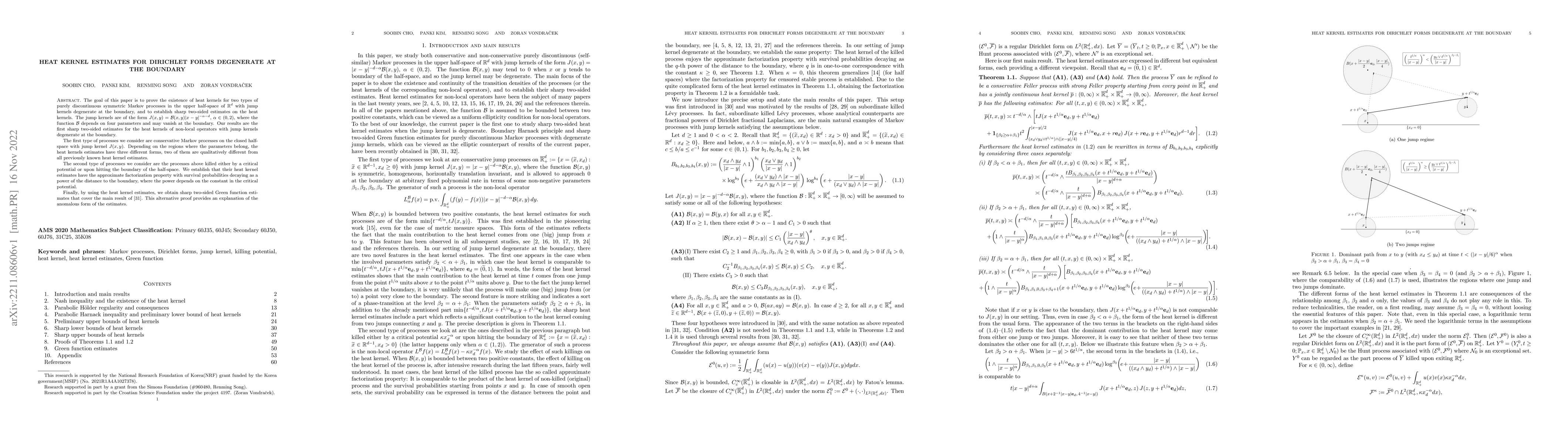 Thumbnail for Heat kernel estimates for Dirichlet forms degenerate at the boundary