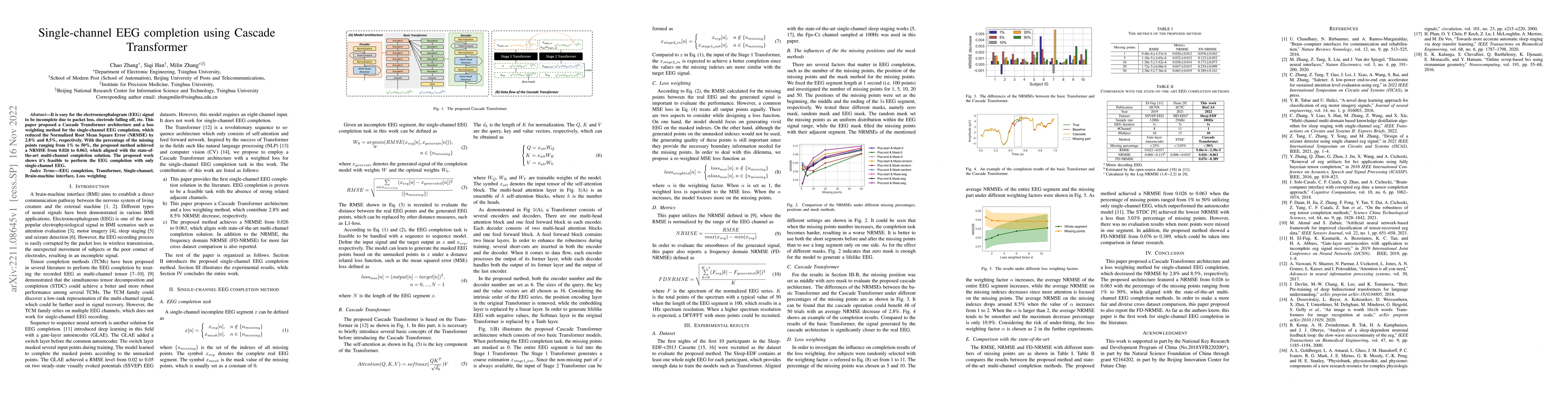 Thumbnail for Single-channel EEG completion using Cascade Transformer