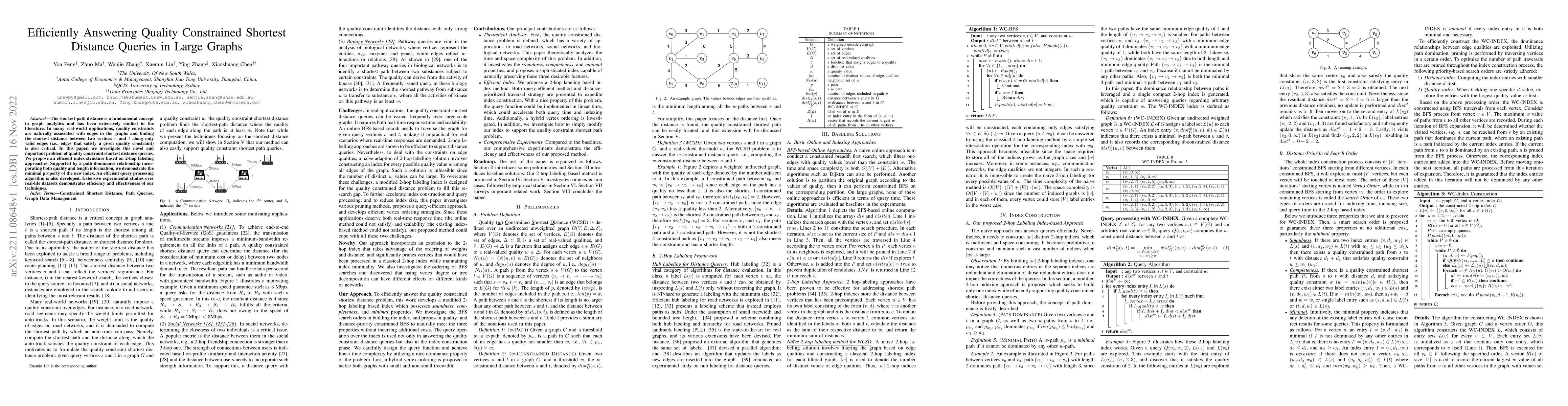 Thumbnail for Efficiently Answering Quality Constrained Shortest Distance Queries in
  Large Graphs