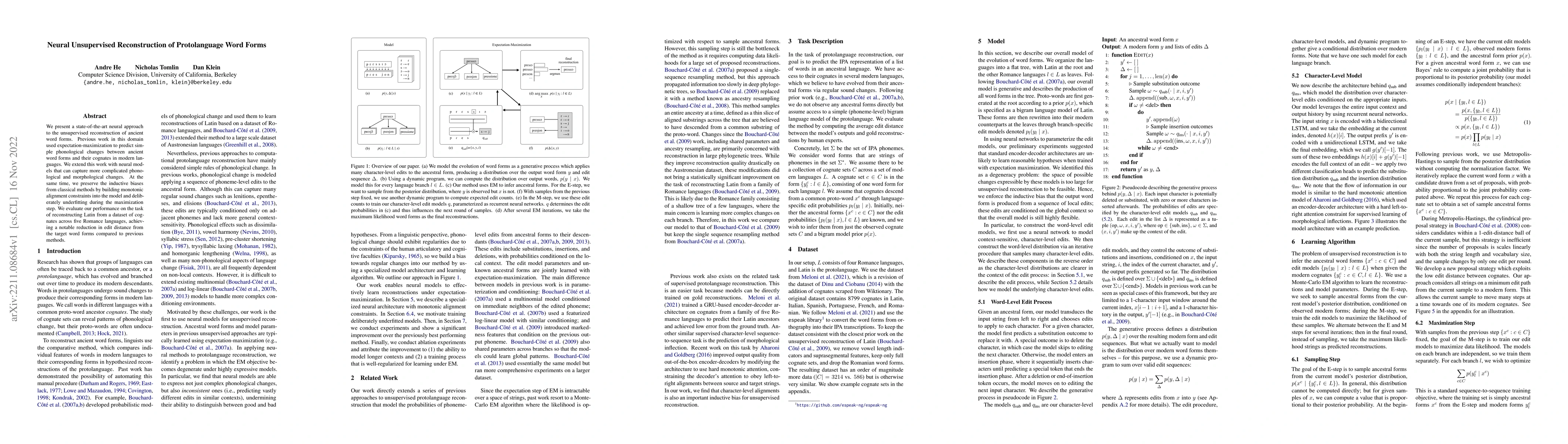 Thumbnail for Neural Unsupervised Reconstruction of Protolanguage Word Forms