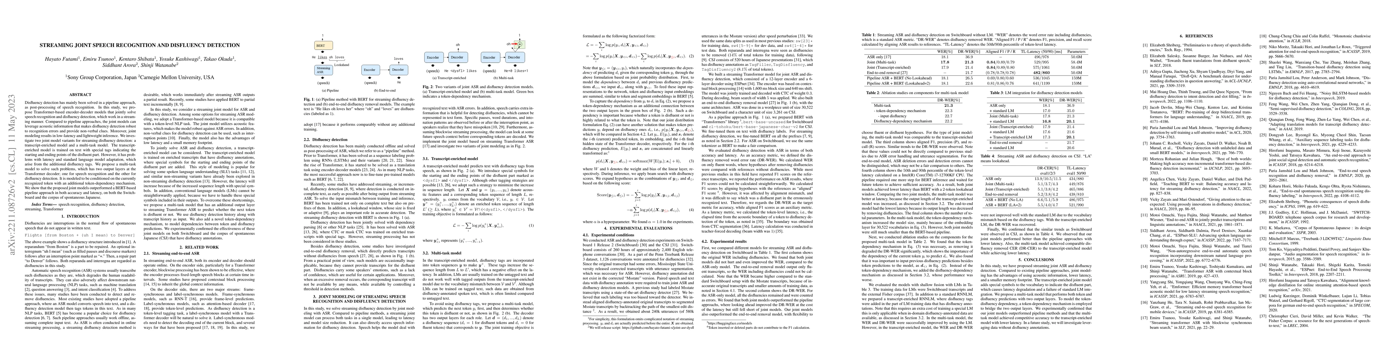 Thumbnail for Streaming Joint Speech Recognition and Disfluency Detection