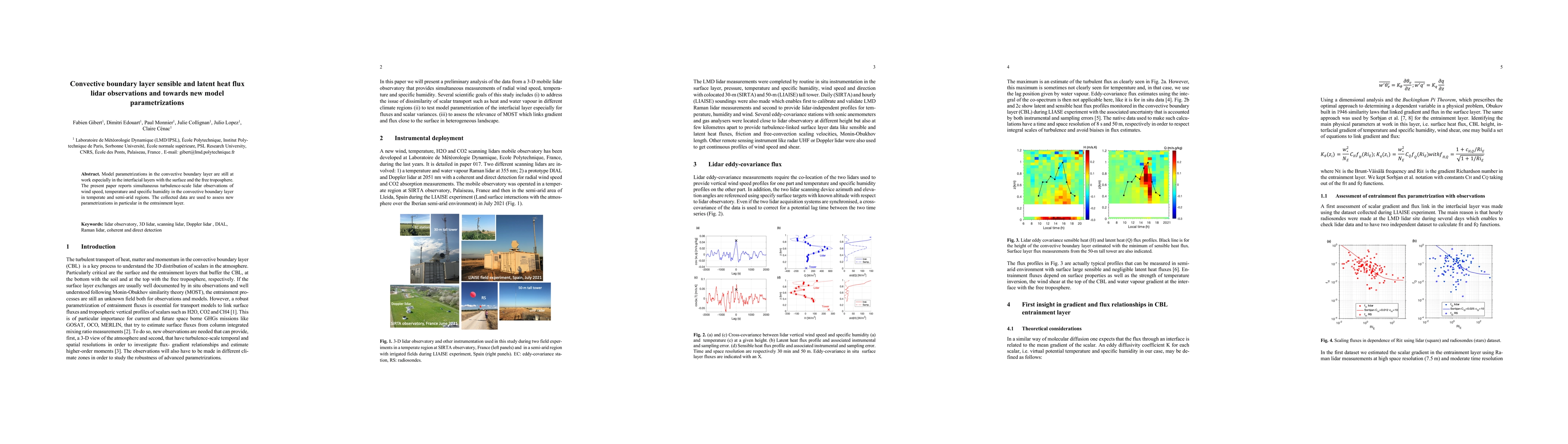 Thumbnail for Convective boundary layer sensible and latent heat flux lidar
  observations and towards new model parametrizations