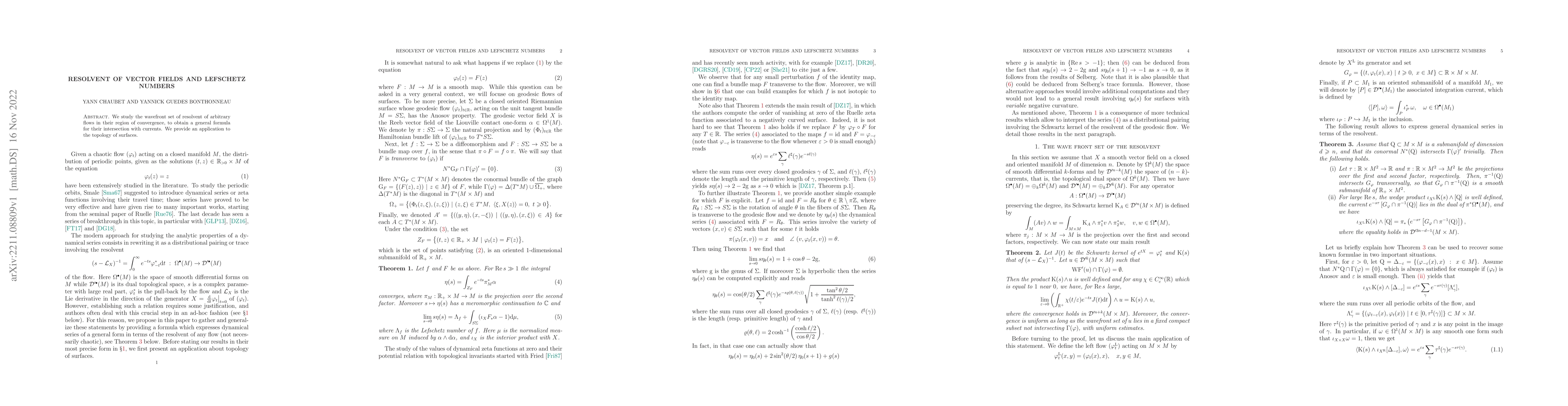 Thumbnail for Resolvent of vector fields and Lefschetz numbers