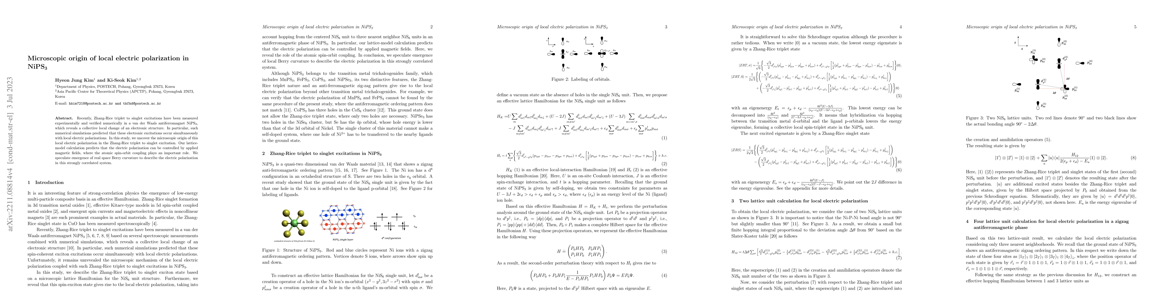 Thumbnail for Microscopic origin of local electric polarization in NiPS$_3$