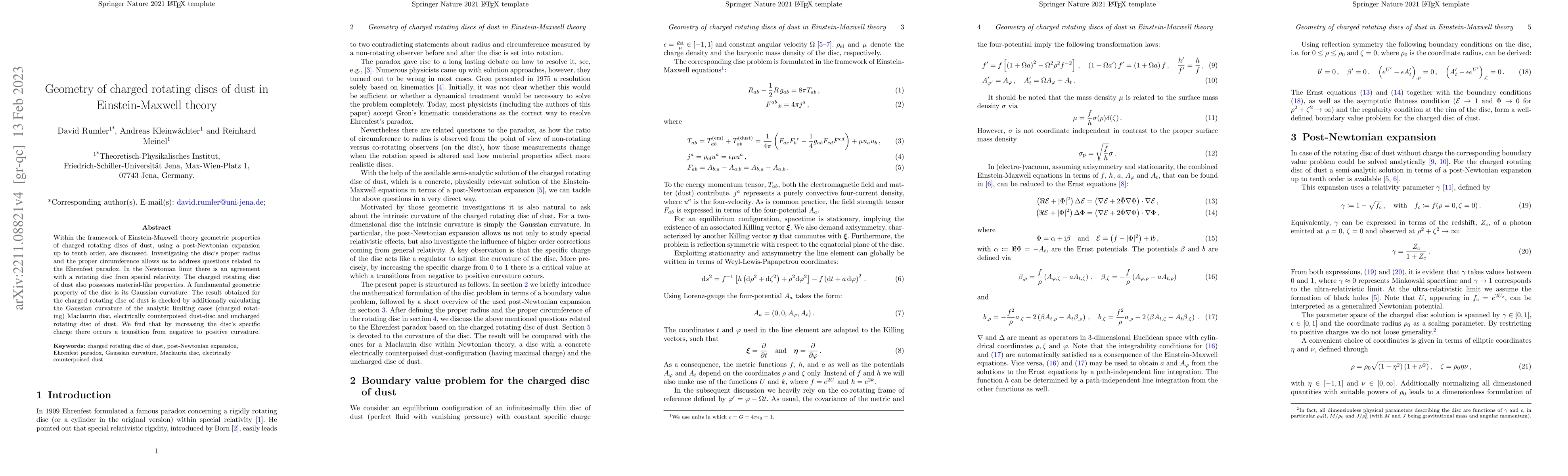 Thumbnail for Geometry of charged rotating discs of dust in Einstein-Maxwell theory