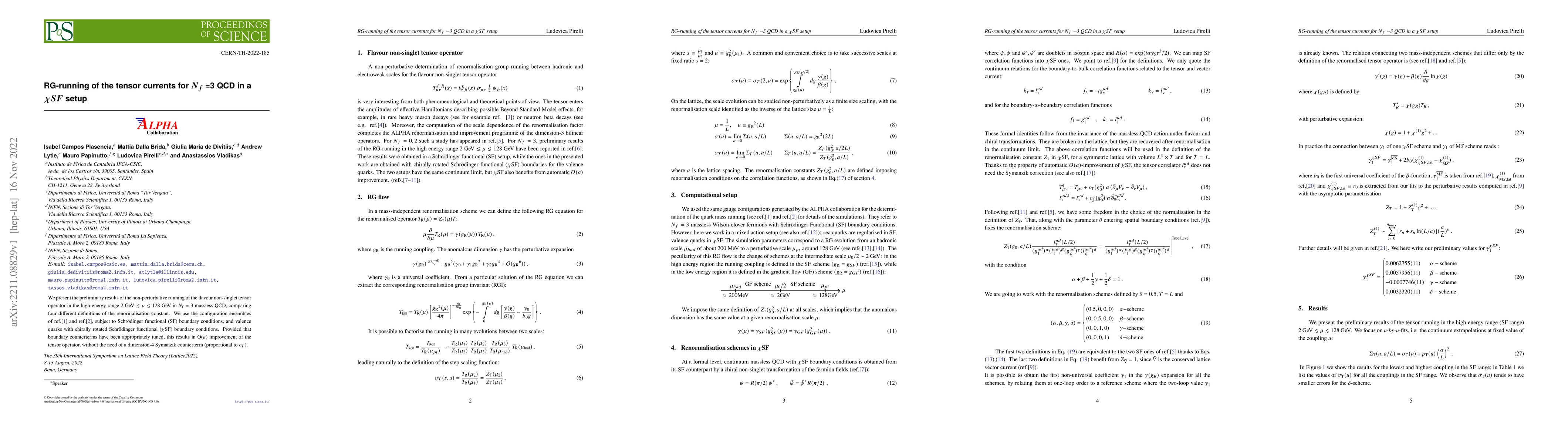 Thumbnail for RG-running of the tensor currents for $N_f$ =3 QCD in a $\chi SF$ setup