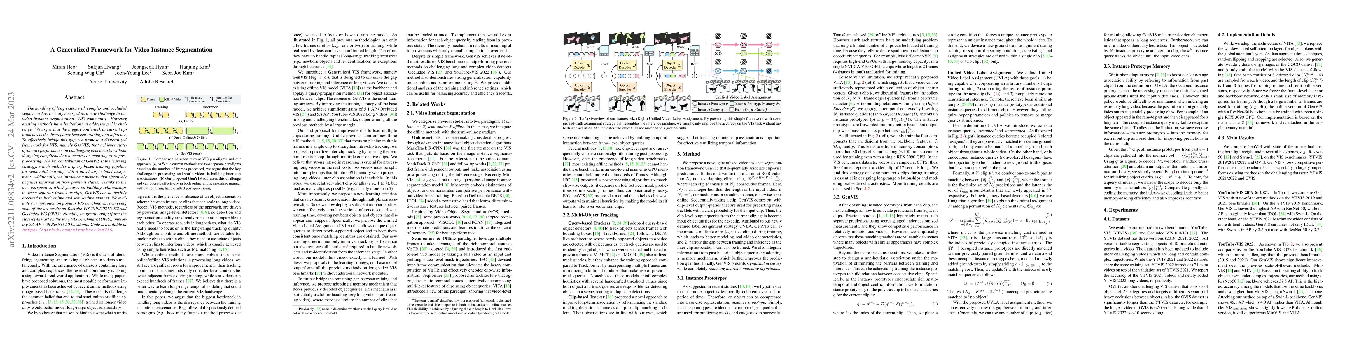 Thumbnail for A Generalized Framework for Video Instance Segmentation