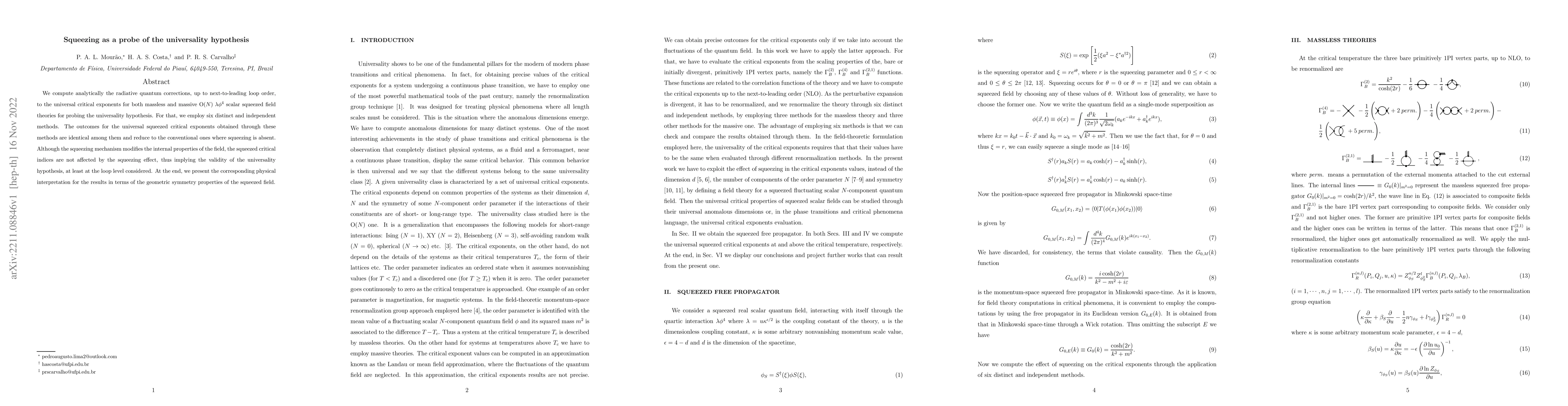 Thumbnail for Squeezing as a probe of the universality hypothesis