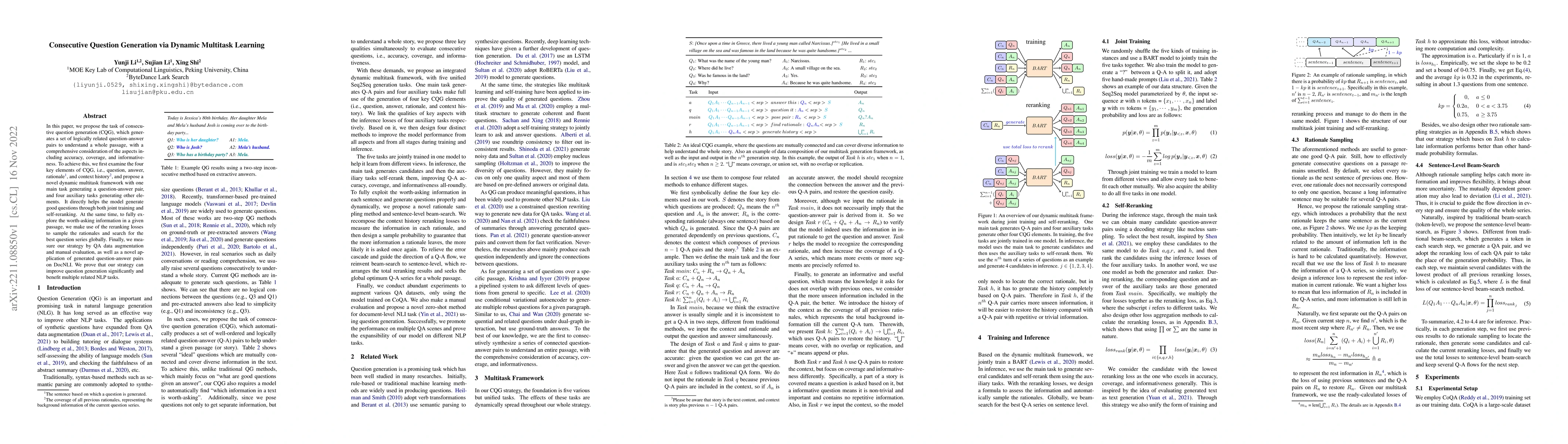 Thumbnail for Consecutive Question Generation via Dynamic Multitask Learning