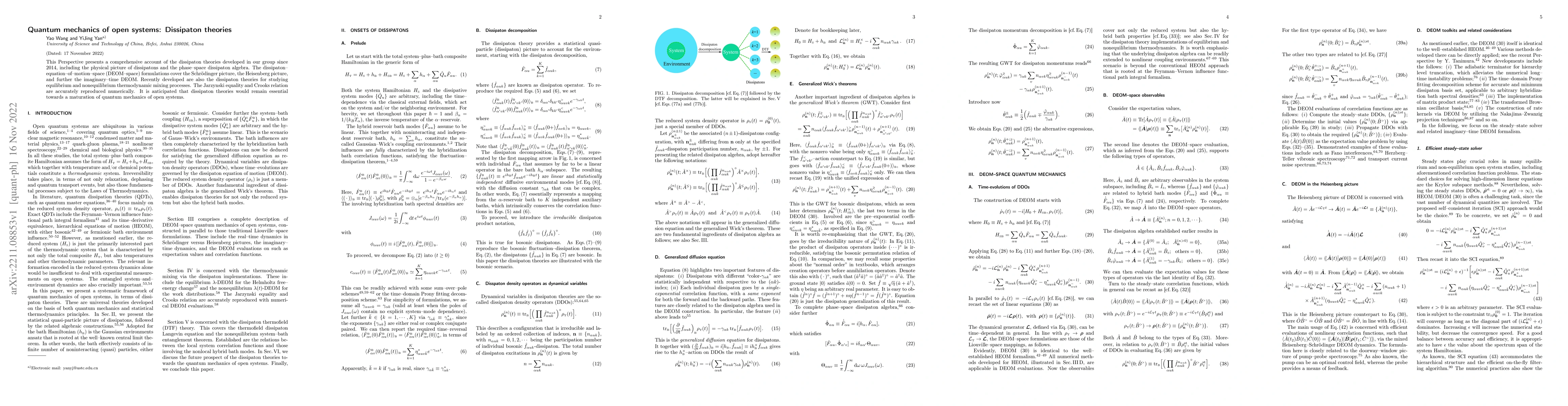 Thumbnail for Quantum mechanics of open systems: Dissipaton theories