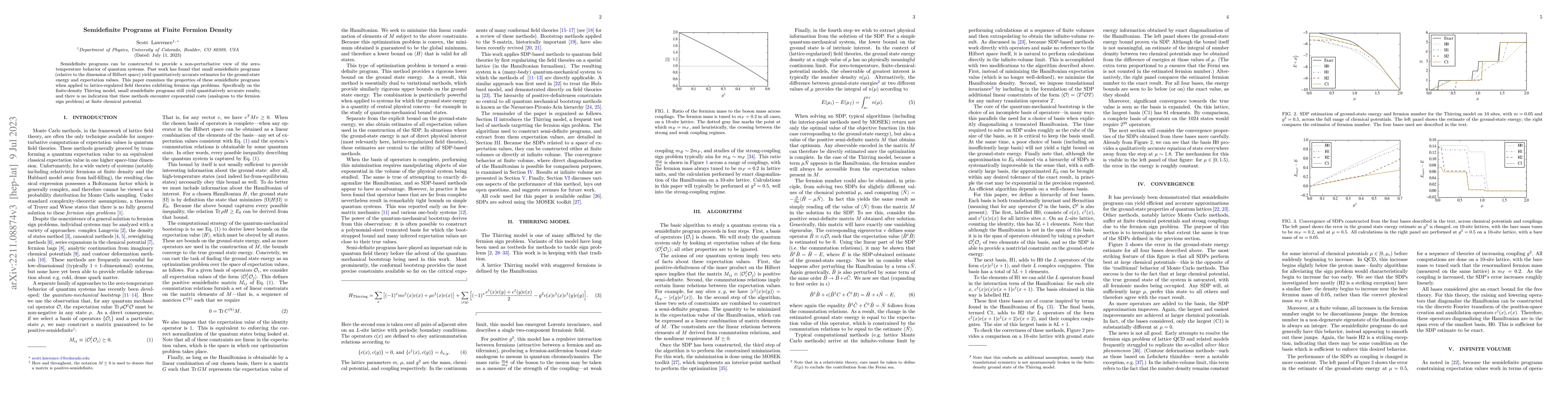 Thumbnail for Semidefinite Programs at Finite Fermion Density