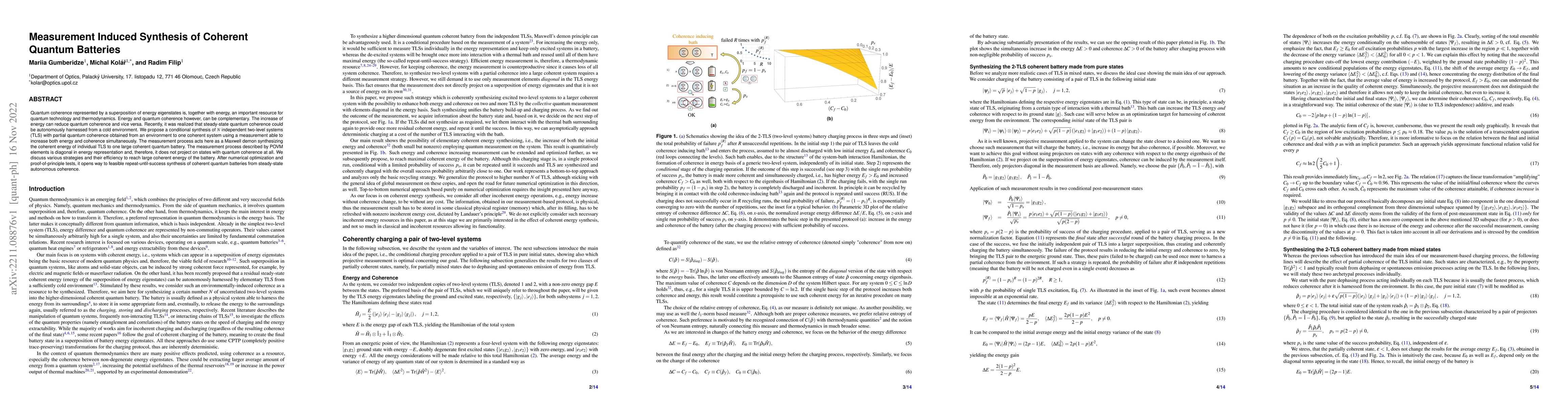 Thumbnail for Measurement Induced Synthesis of Coherent Quantum Batteries