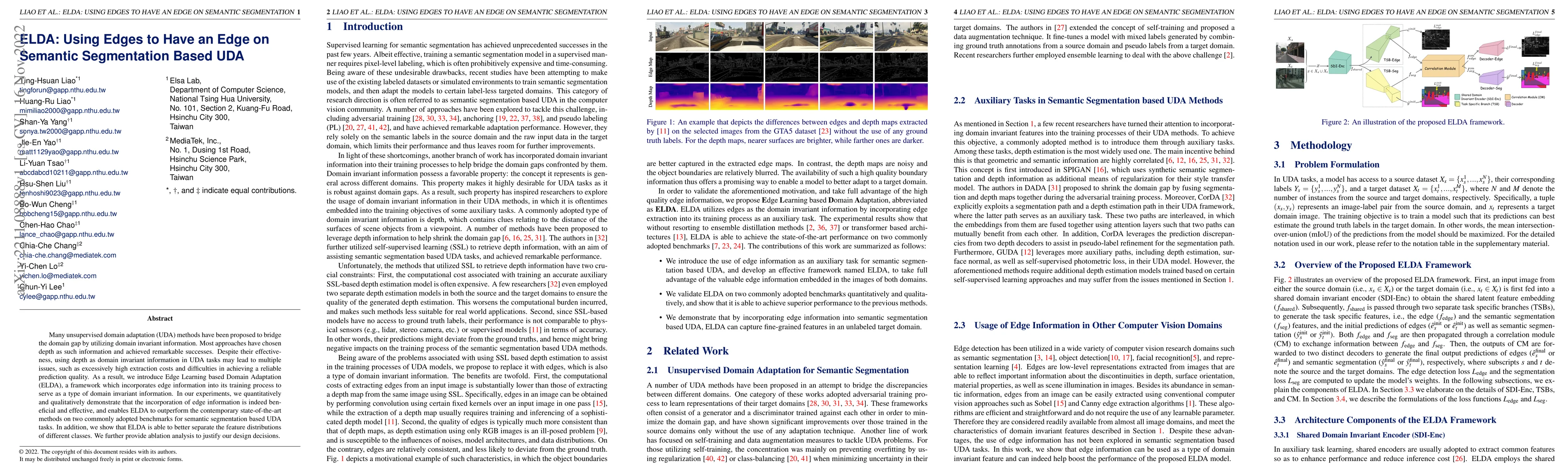Thumbnail for ELDA: Using Edges to Have an Edge on Semantic Segmentation Based UDA