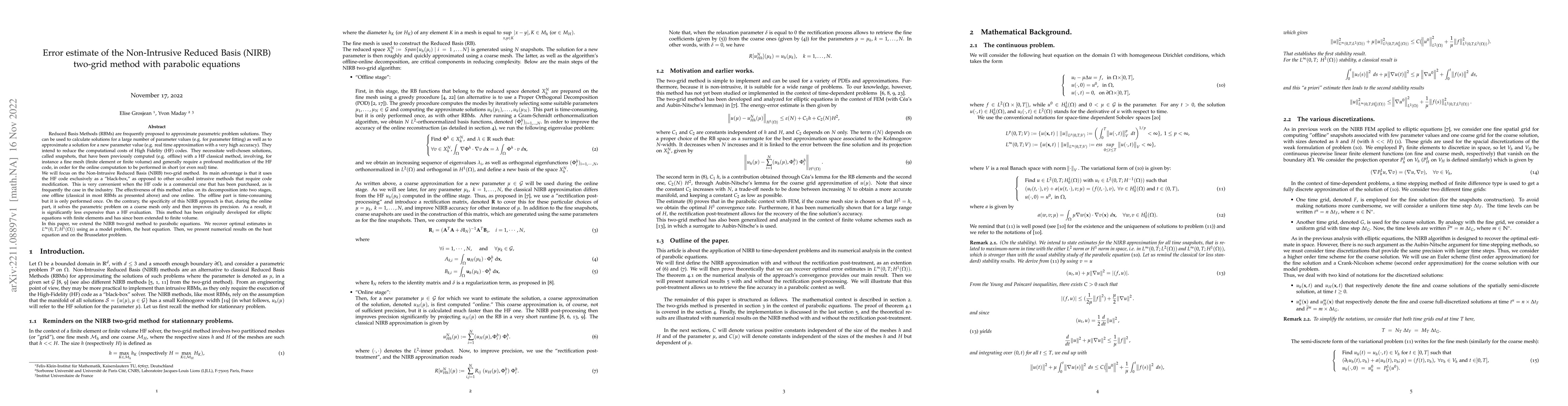Thumbnail for Error estimate of the Non-Intrusive Reduced Basis (NIRB) two-grid method
  with parabolic equations