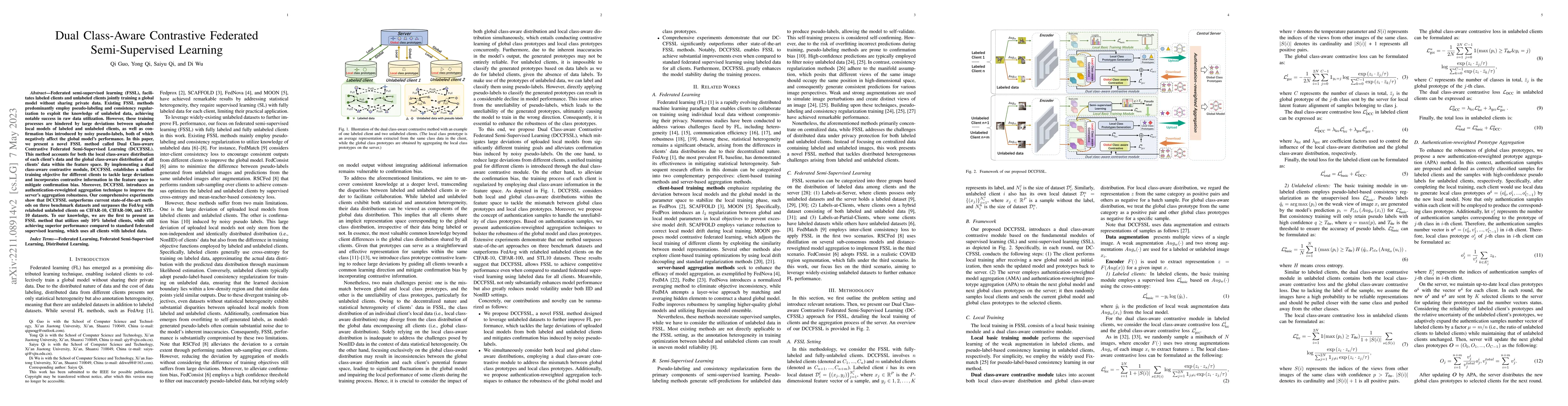 Thumbnail for Dual Class-Aware Contrastive Federated Semi-Supervised Learning