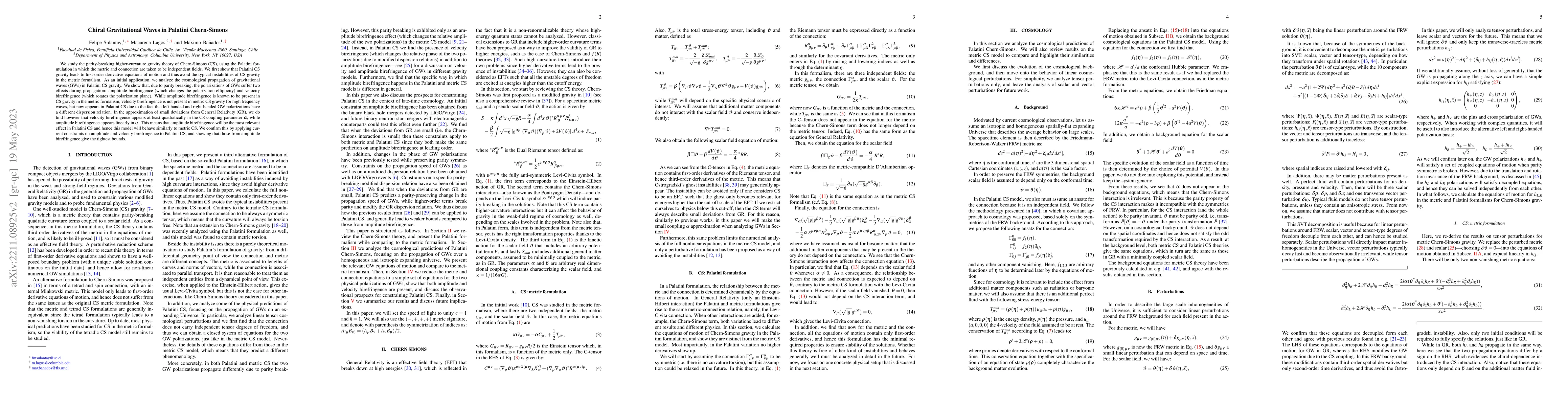 Thumbnail for Chiral Gravitational Waves in Palatini Chern-Simons