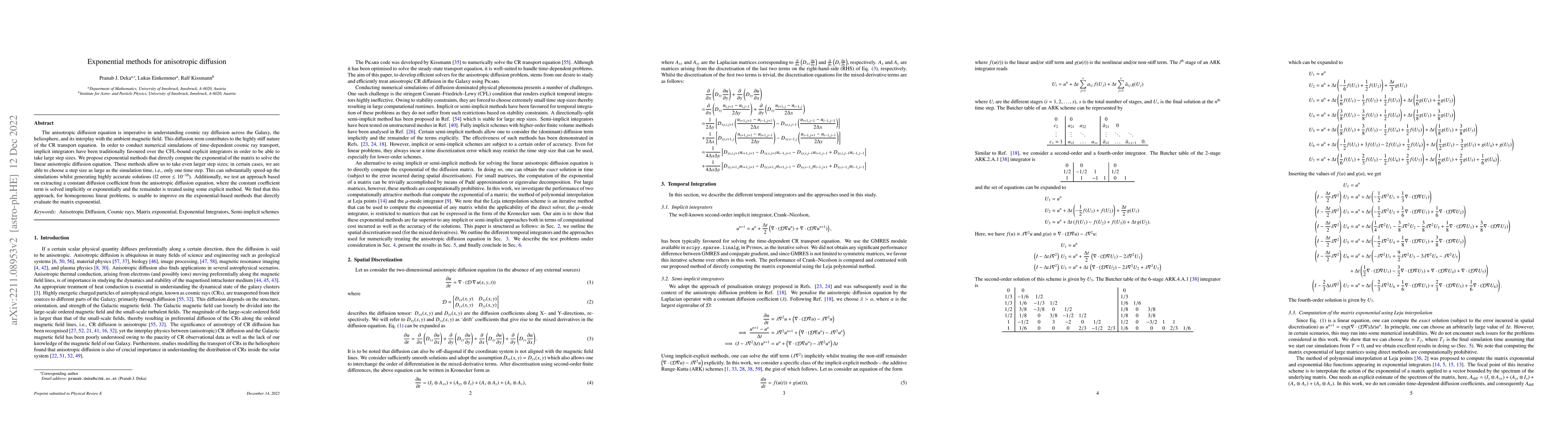 Thumbnail for Exponential methods for anisotropic diffusion