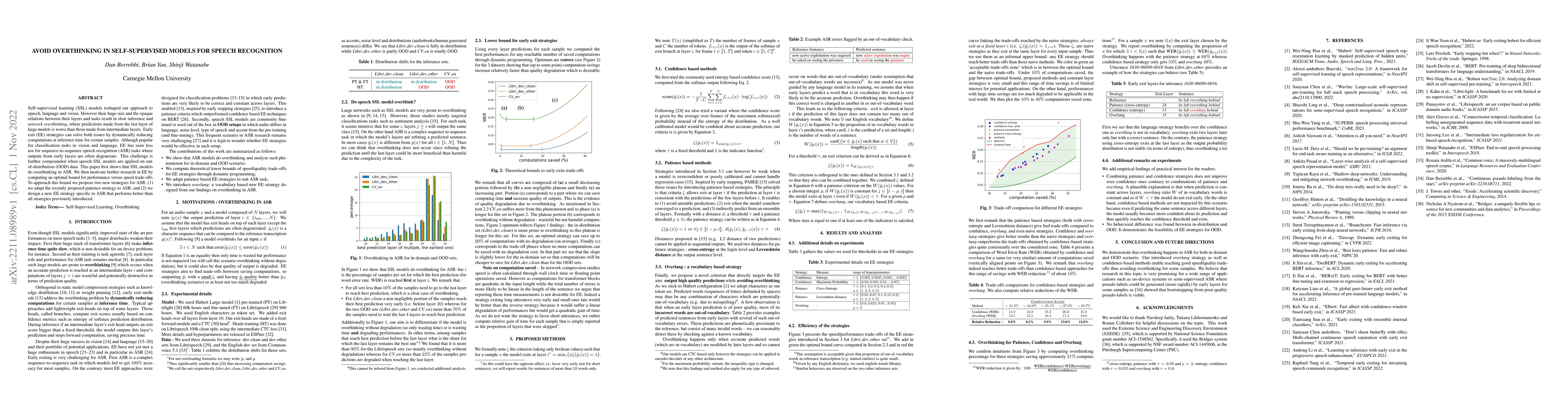 Thumbnail for Avoid Overthinking in Self-Supervised Models for Speech Recognition