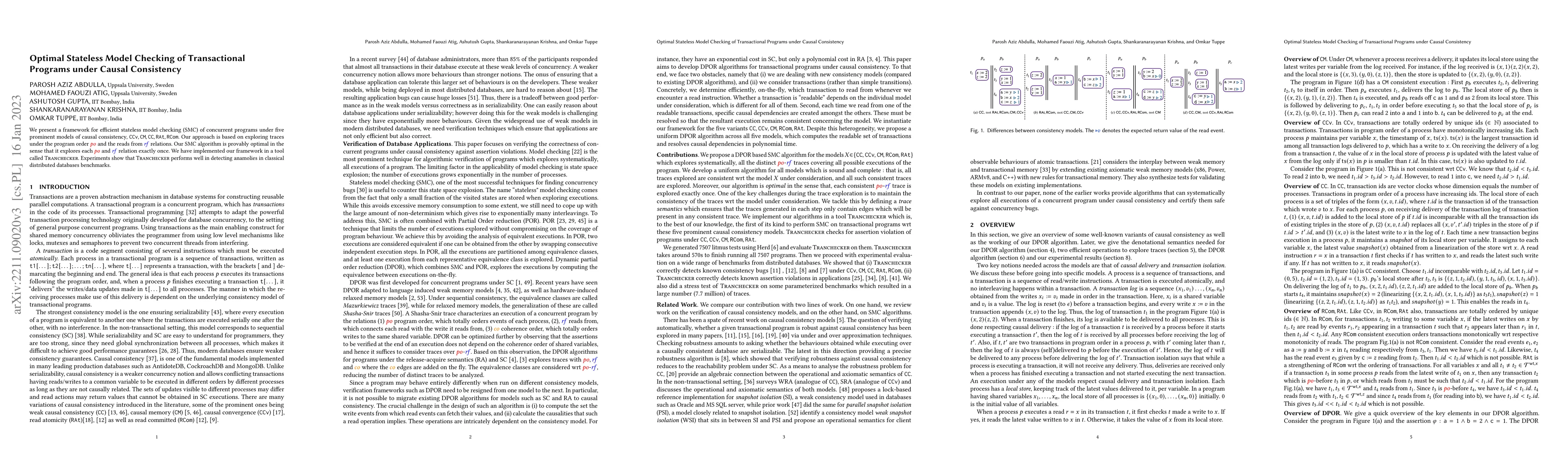 Thumbnail for Optimal Stateless Model Checking of Transactional Programs under Causal
  Consistency