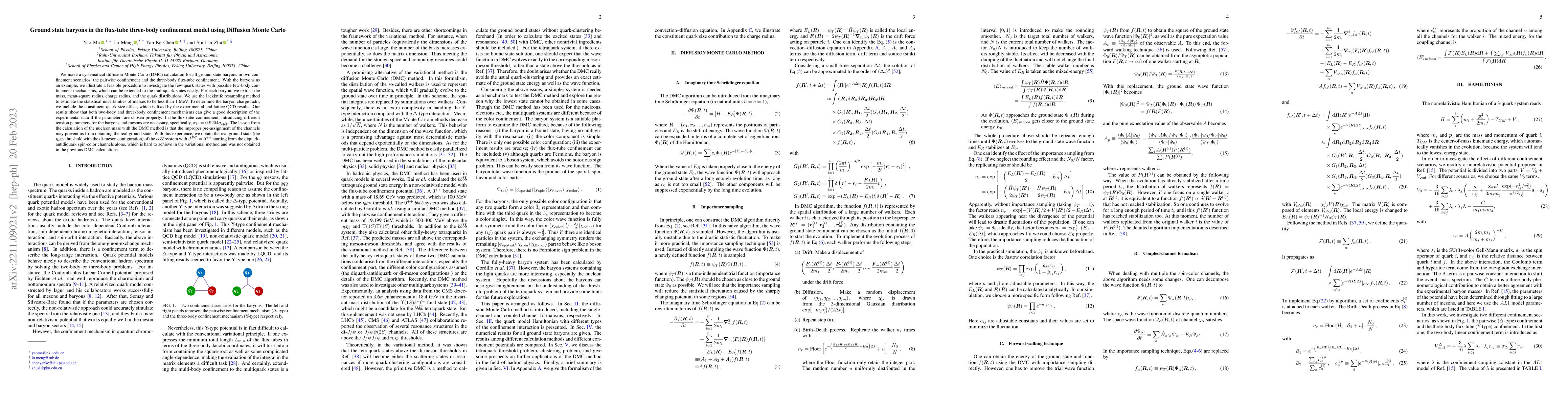 Thumbnail for Ground state baryons in the flux-tube three-body confinement model using
  Diffusion Monte Carlo
