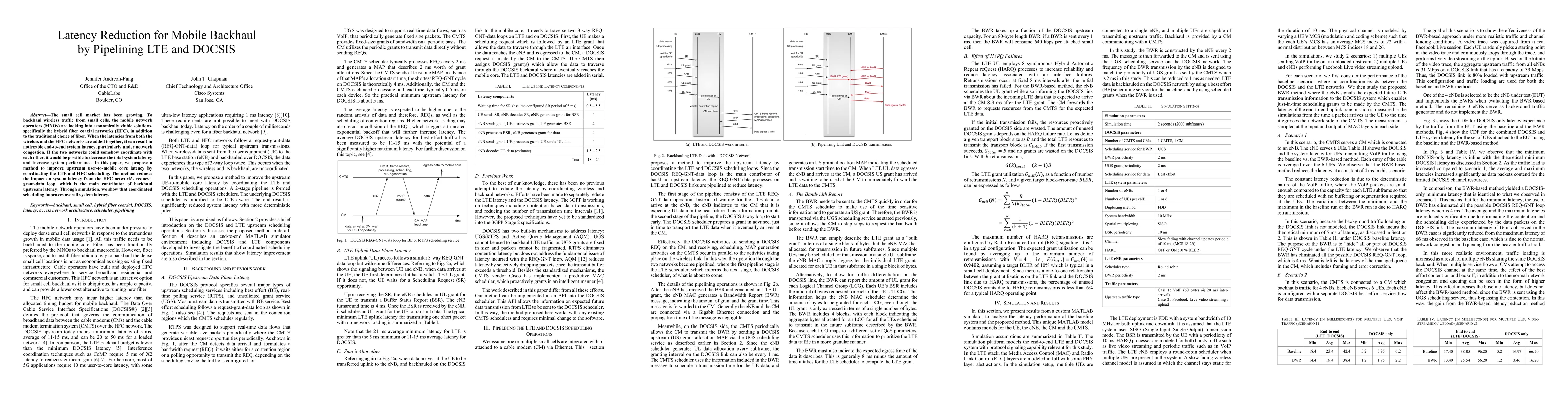 Thumbnail for Latency Reduction for Mobile Backhaul by Pipelining LTE and DOCSIS