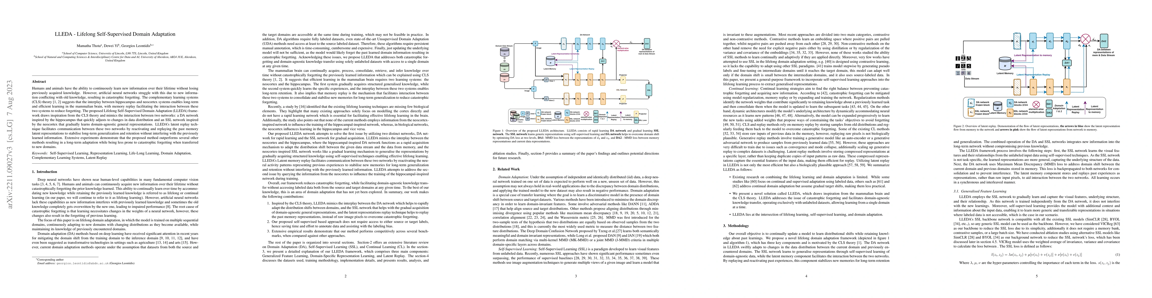 Thumbnail for LLEDA -- Lifelong Self-Supervised Domain Adaptation