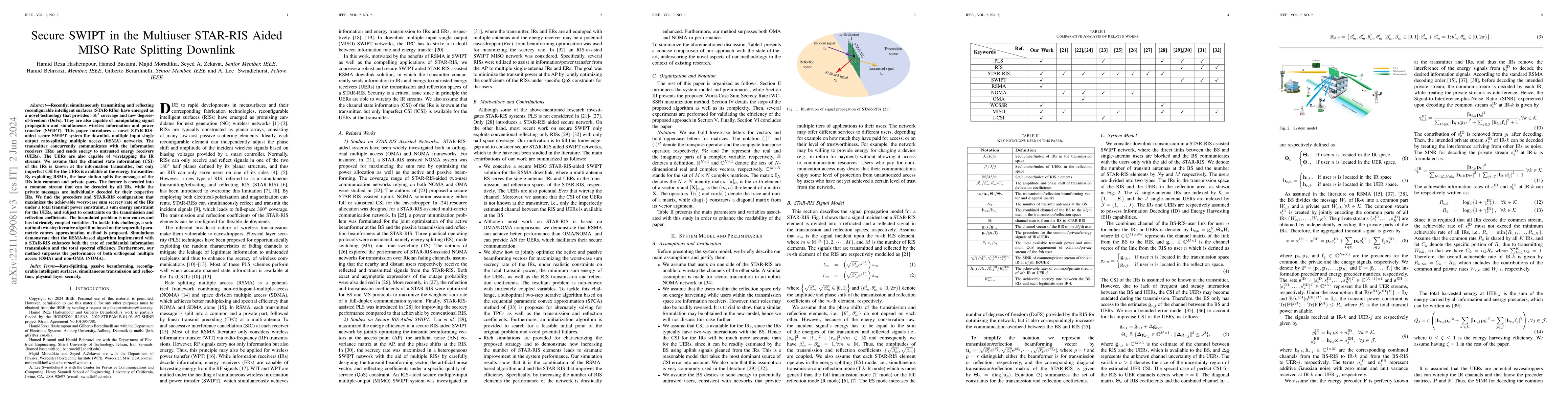 Thumbnail for Secure SWIPT in the Multiuser STAR-RIS Aided MISO Rate Splitting
  Downlink