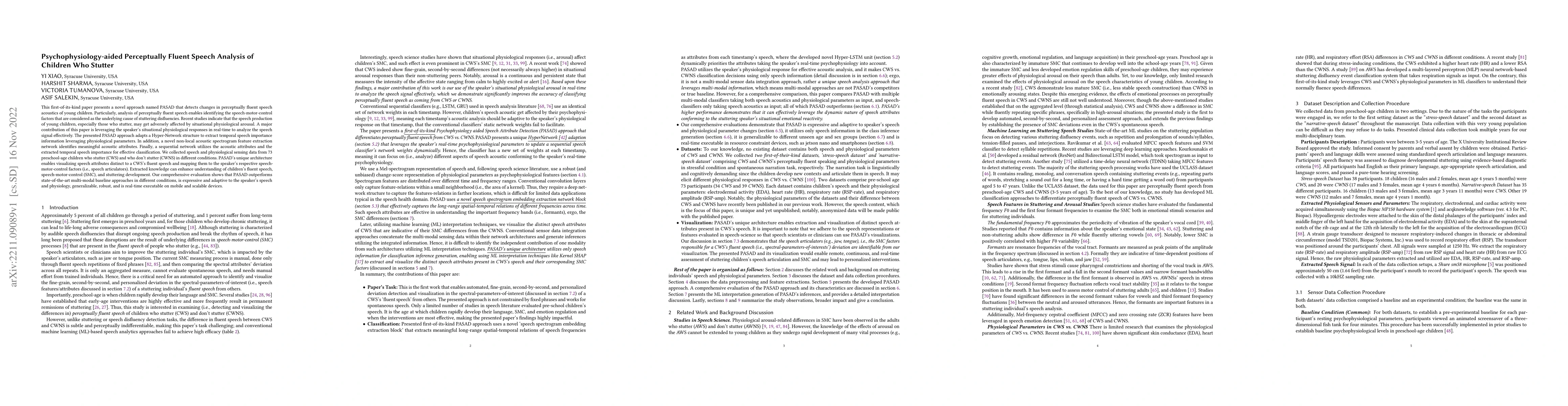 Thumbnail for Psychophysiology-aided Perceptually Fluent Speech Analysis of Children
  Who Stutter