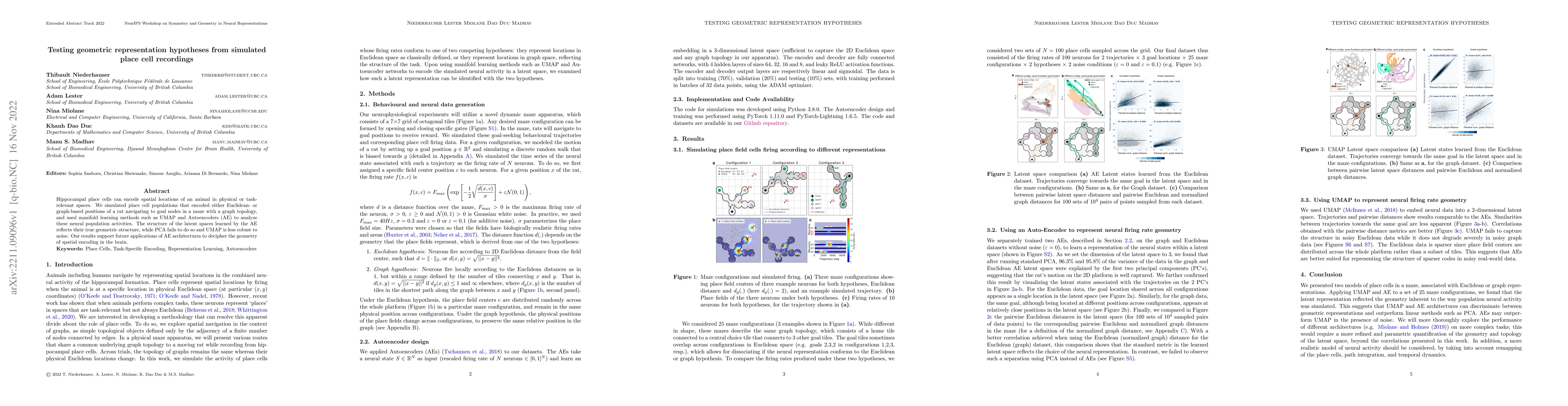 Thumbnail for Testing geometric representation hypotheses from simulated place cell
  recordings