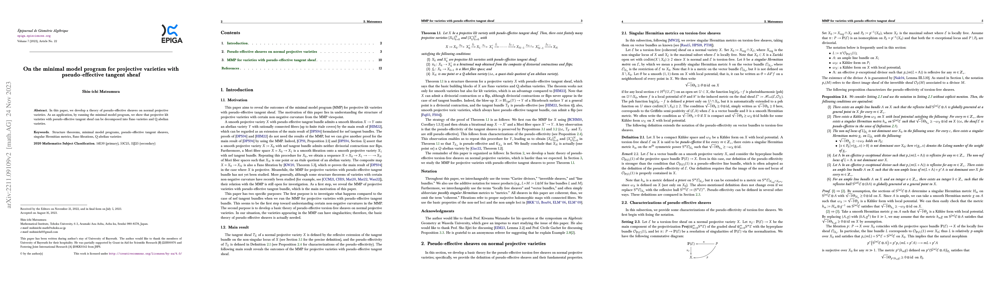 Thumbnail for On the minimal model program for projective varieties with
  pseudo-effective tangent sheaf