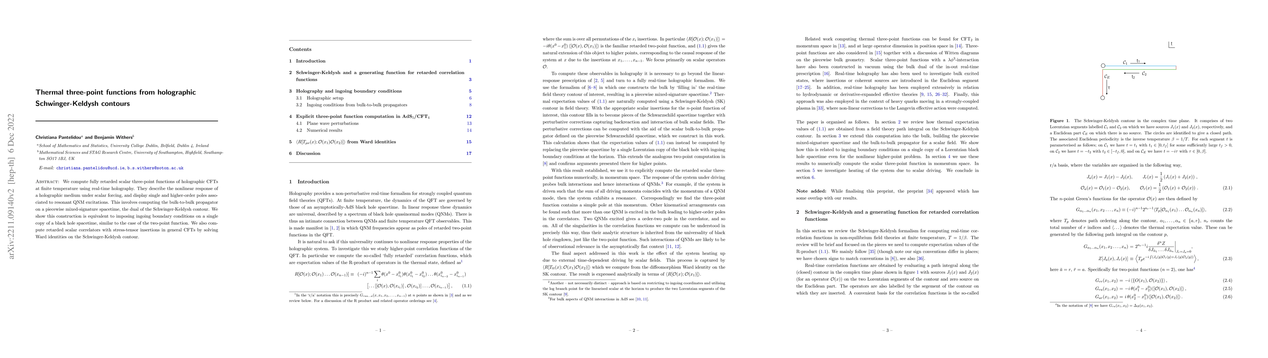 Thumbnail for Thermal three-point functions from holographic Schwinger-Keldysh
  contours