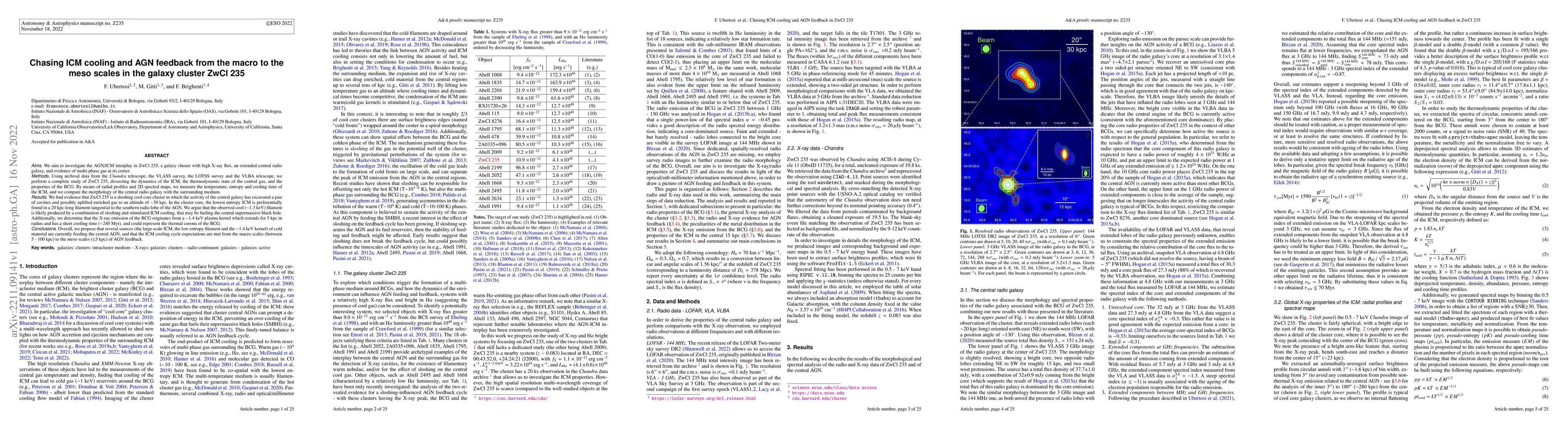 Thumbnail for Chasing ICM cooling and AGN feedback from the macro to the meso scales
  in the galaxy cluster ZwCl 235