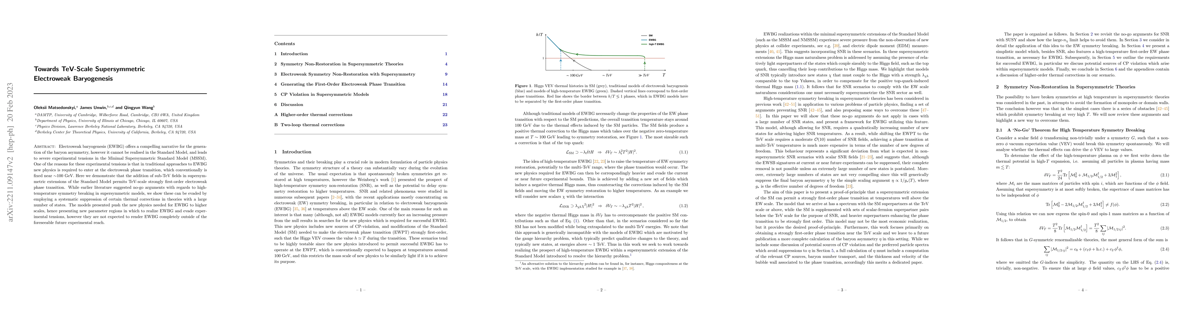 Thumbnail for Towards TeV-Scale Supersymmetric Electroweak Baryogenesis