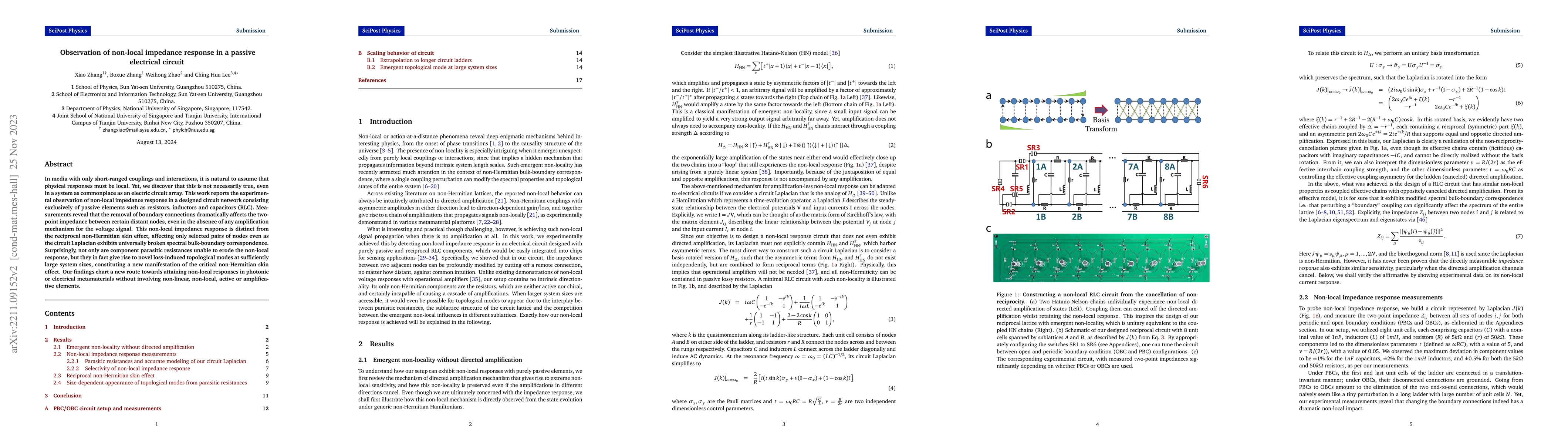 Thumbnail for Observation of non-local impedance response in a passive electrical
  circuit