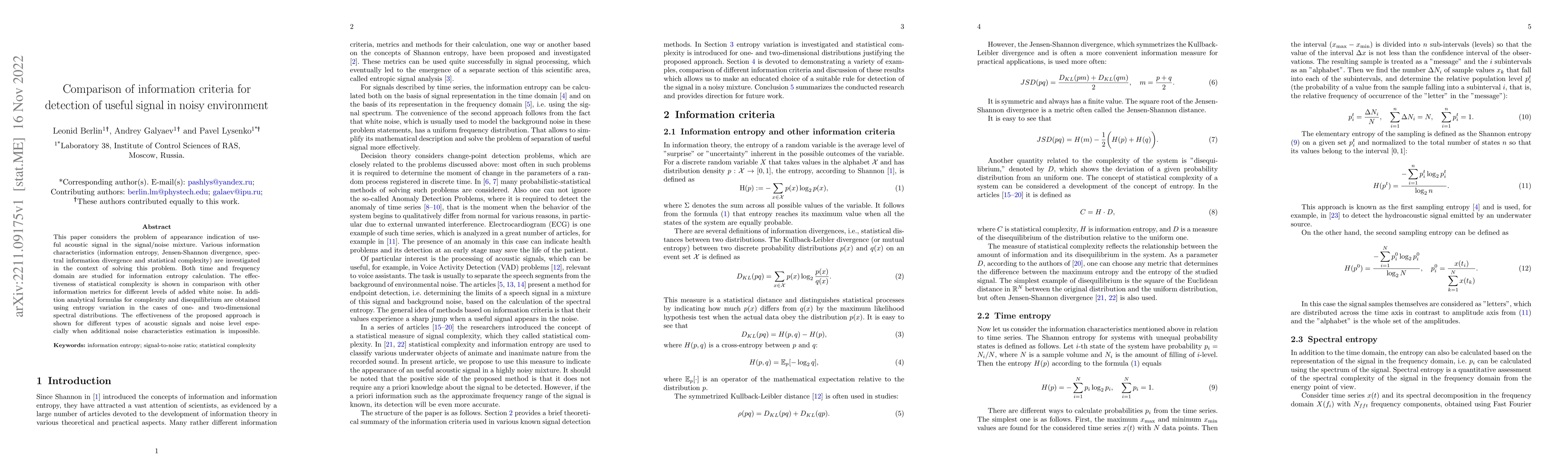 Thumbnail for Comparison of information criteria for detection of useful signal in
  noisy environment