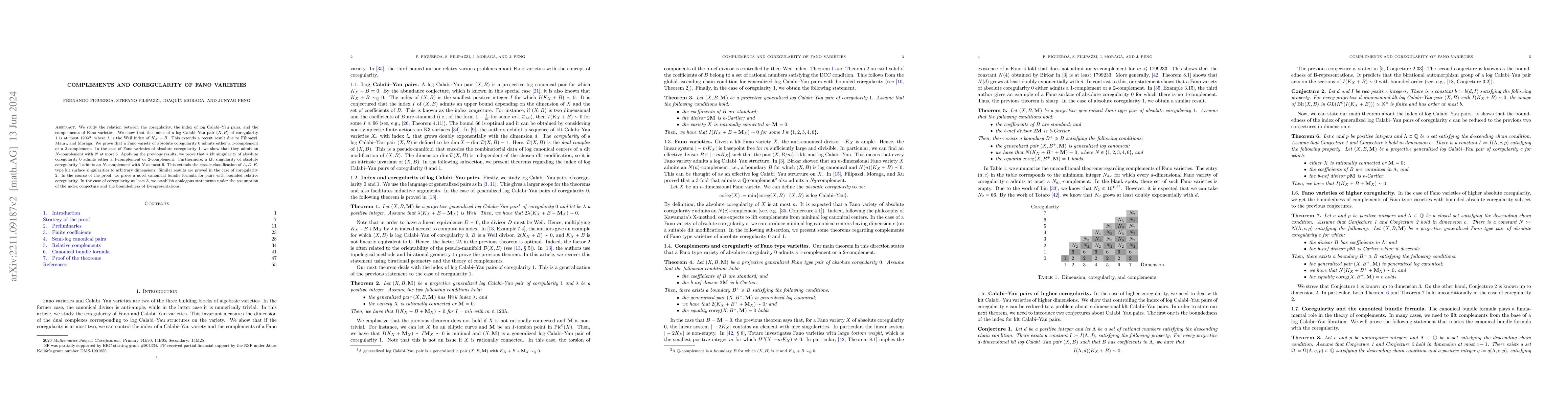 Thumbnail for Complements and coregularity of Fano varieties