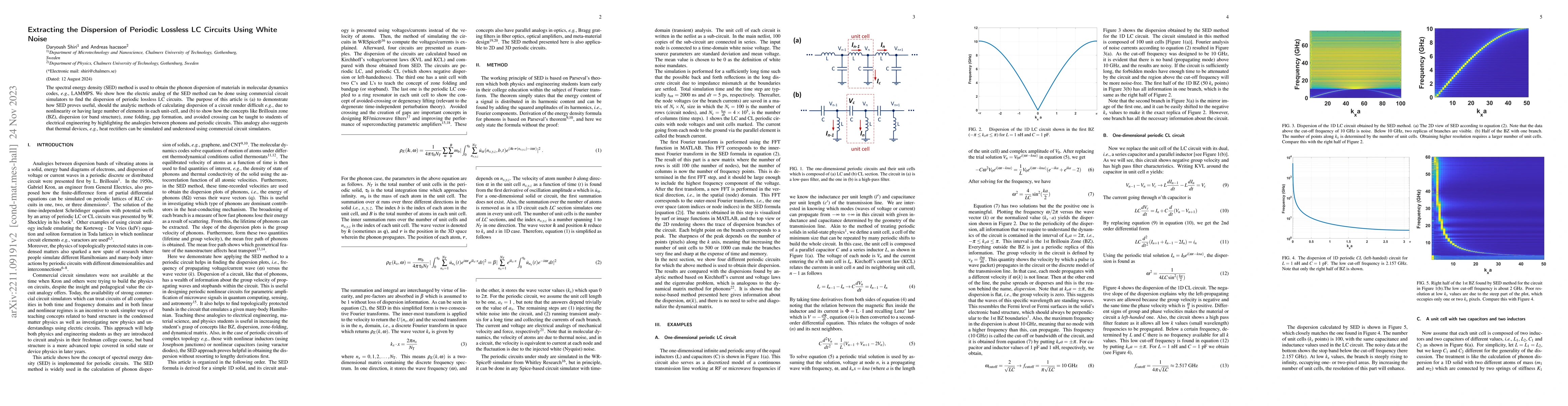 Thumbnail for Extracting the Dispersion of Periodic Lossless LC Circuits Using White
  Noise