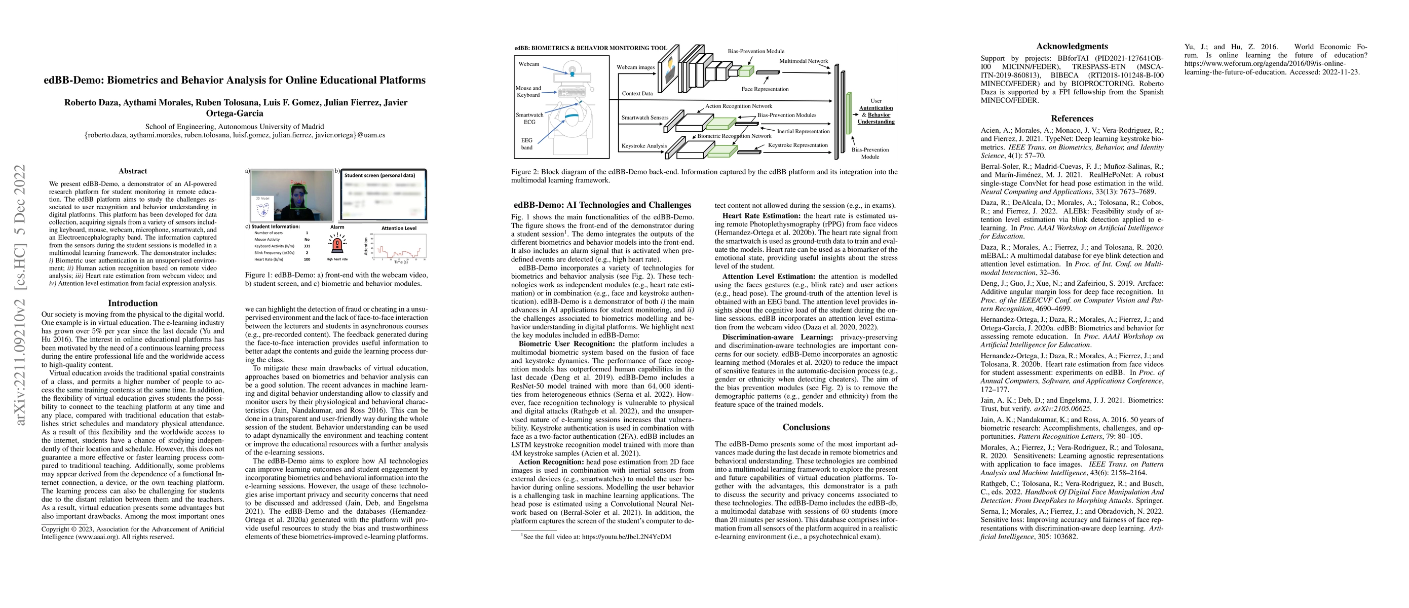 Thumbnail for edBB-Demo: Biometrics and Behavior Analysis for Online Educational
  Platforms