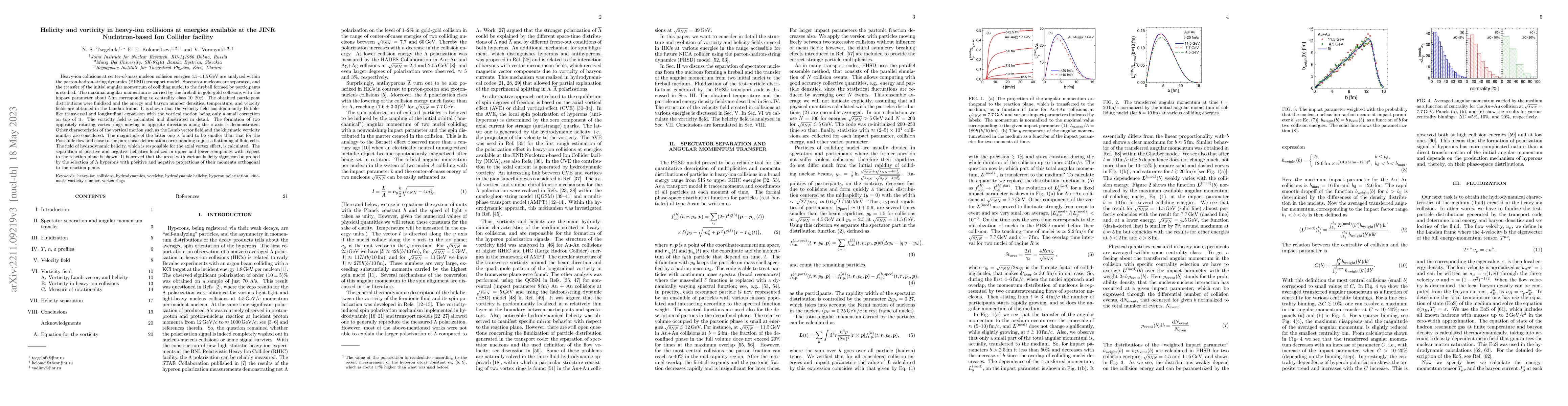 Thumbnail for Helicity and vorticity in heavy-ion collisions at NICA energies