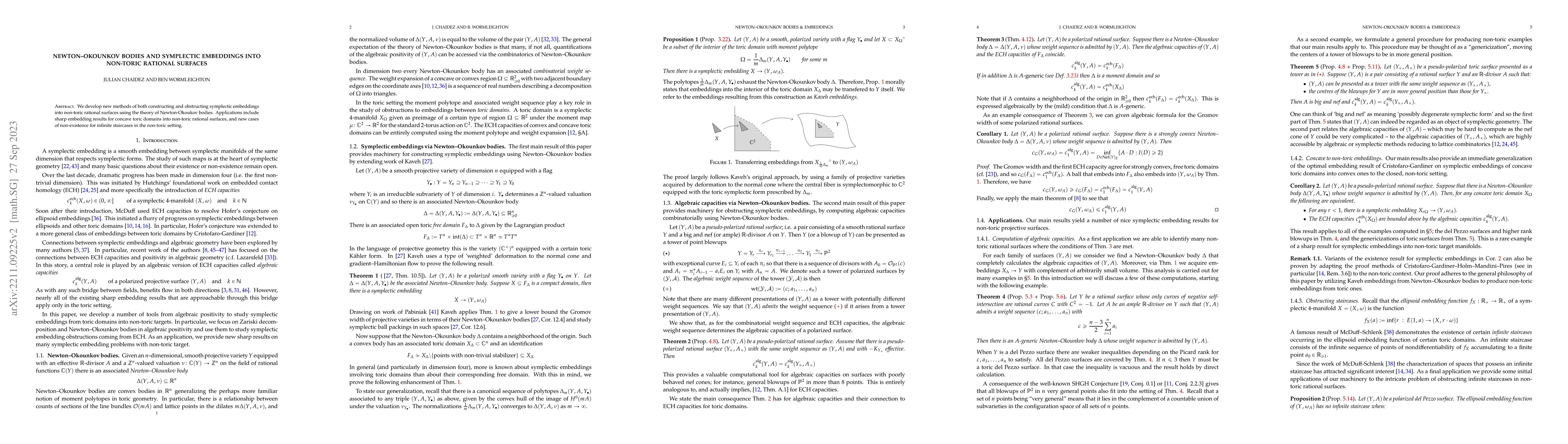 Thumbnail for Newton-Okoukov bodies and symplectic embeddings into non-toric rational
  surfaces