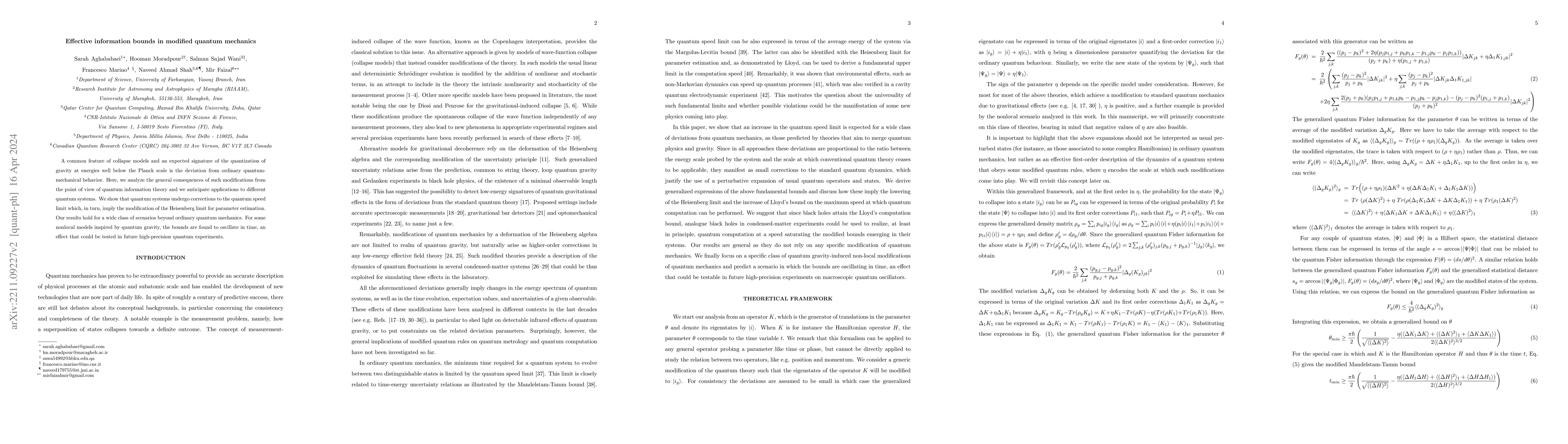 Thumbnail for Effective information bounds in modified quantum mechanics