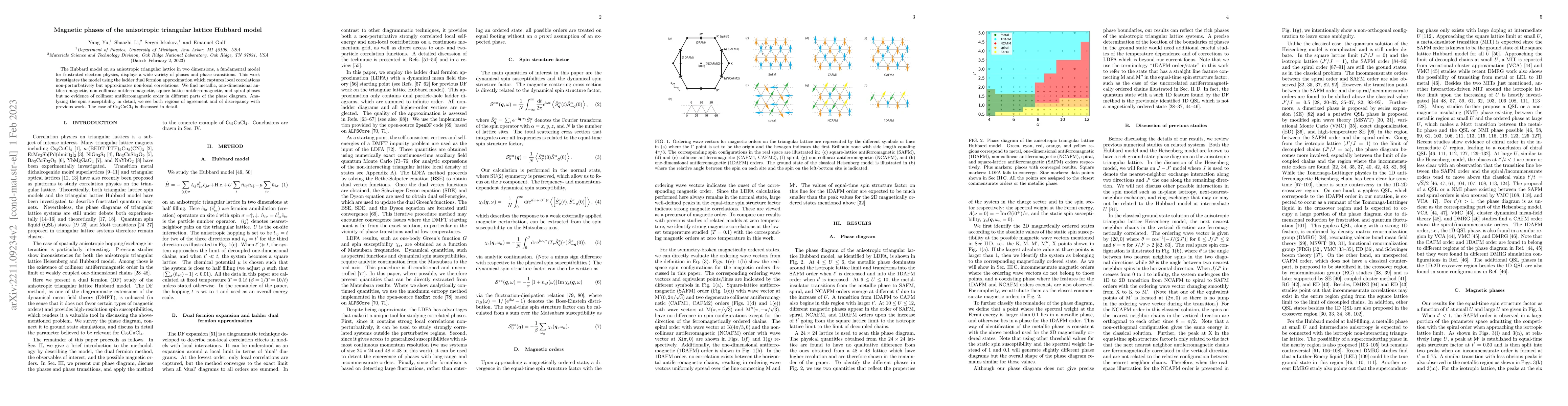 Thumbnail for Magnetic phases of the anisotropic triangular lattice Hubbard model
