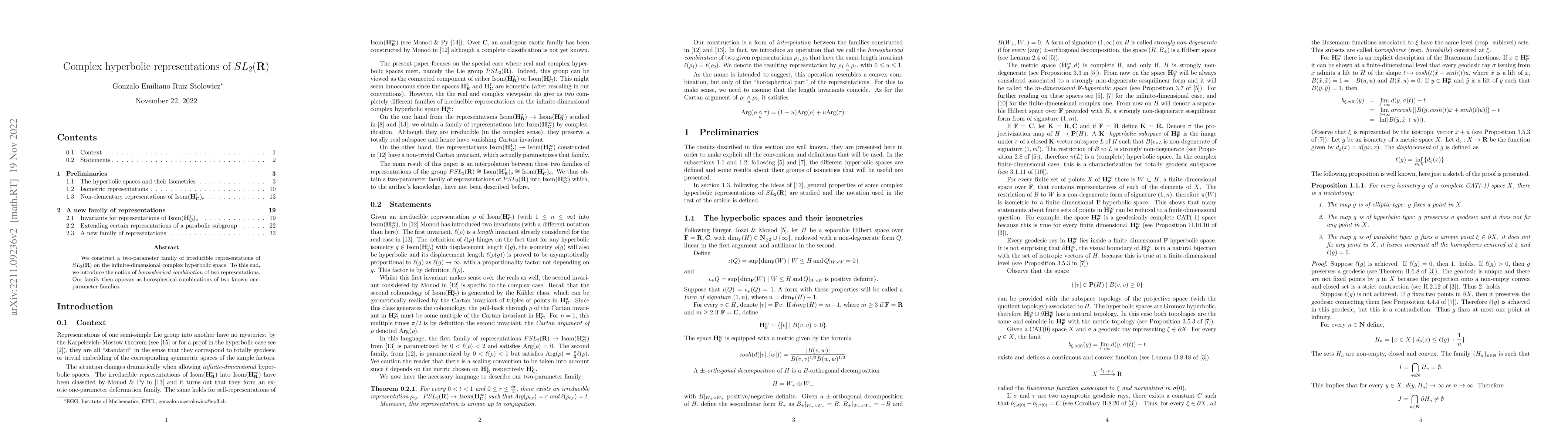 Thumbnail for Complex hyperbolic representations of SL2(R)